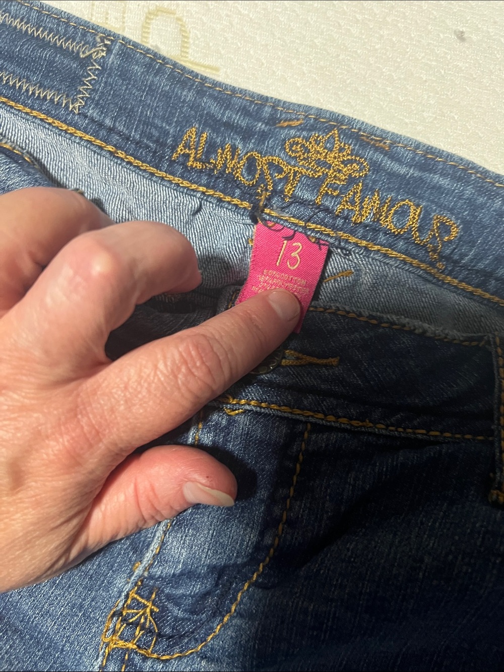 Almost Famous Women's Distressed Denim Shorts - Blue - Picture 2 of 4